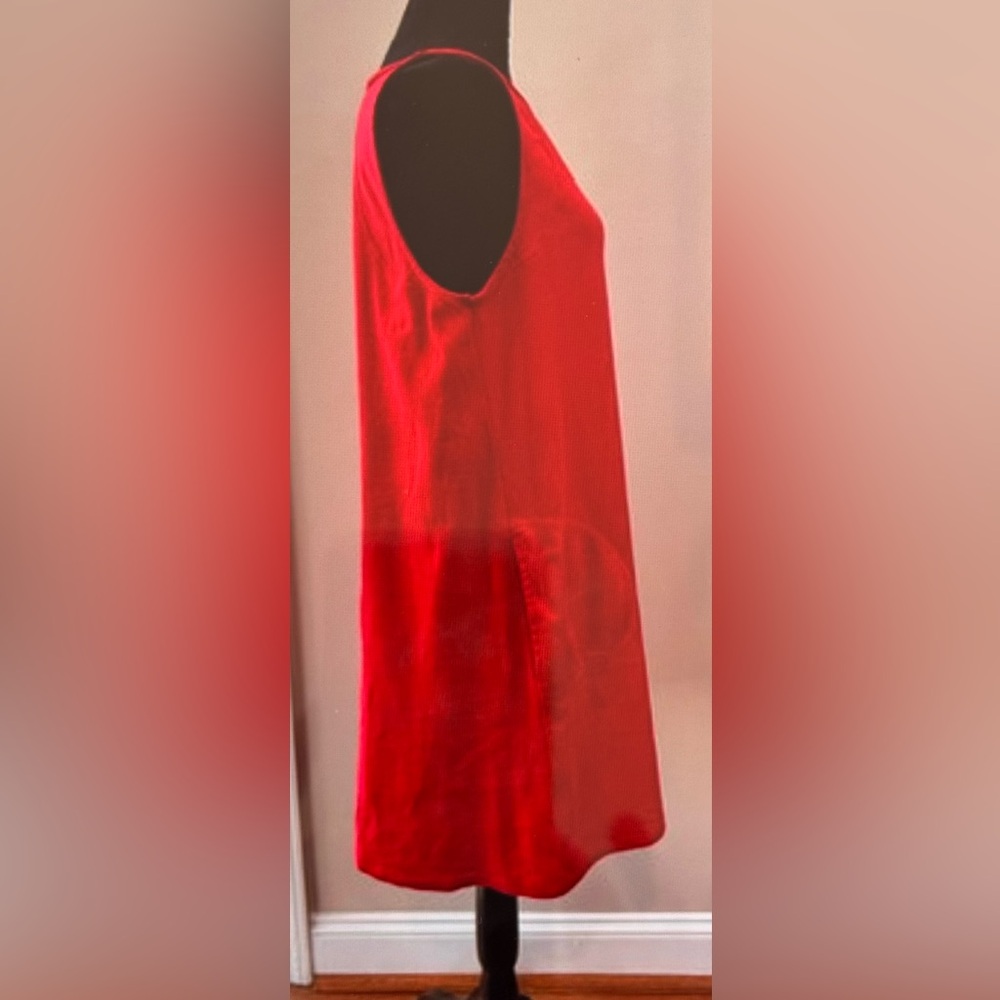 August silk ladies pullover tank dress size large sleeveless all cotton Midi EUC - Picture 8 of 17